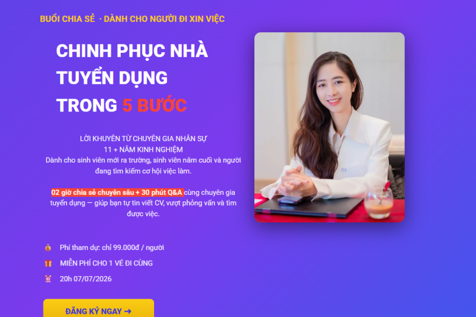 Buổi chia sẻ chinh phục nhà tuyển dụng An Phạm