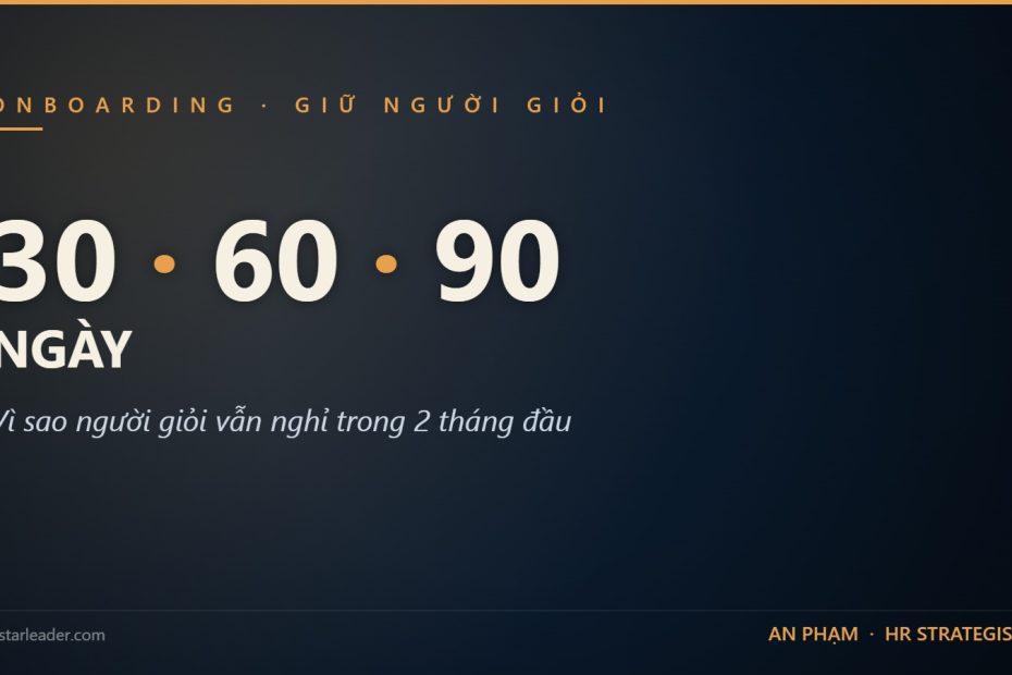 Onboarding 30-60-90 ngày — vì sao người giỏi vẫn nghỉ trong 2 tháng đầu, An Phạm HR